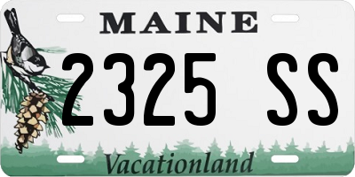 ME license plate 2325SS
