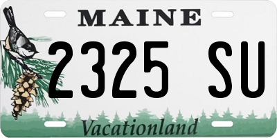 ME license plate 2325SU