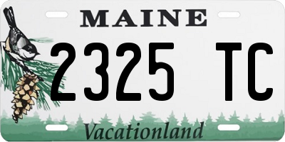ME license plate 2325TC