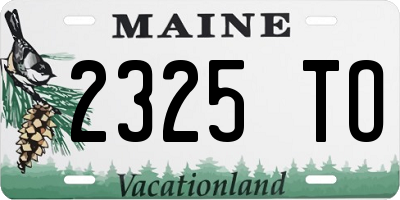 ME license plate 2325TO