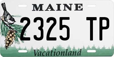 ME license plate 2325TP