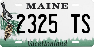ME license plate 2325TS