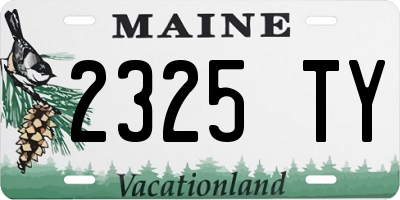 ME license plate 2325TY
