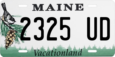 ME license plate 2325UD