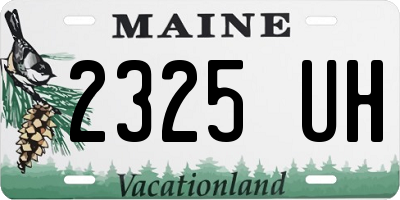 ME license plate 2325UH