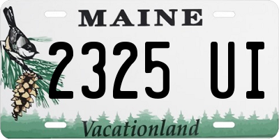 ME license plate 2325UI