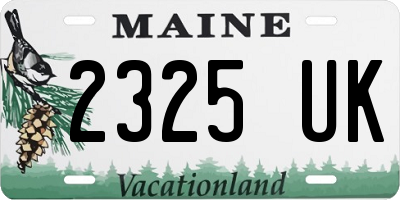 ME license plate 2325UK