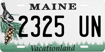 ME license plate 2325UN