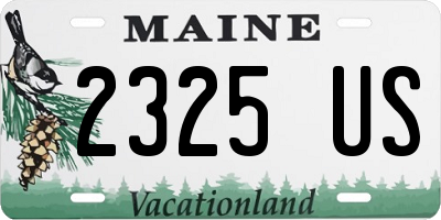ME license plate 2325US
