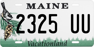 ME license plate 2325UU