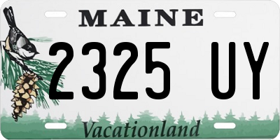 ME license plate 2325UY