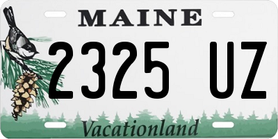 ME license plate 2325UZ