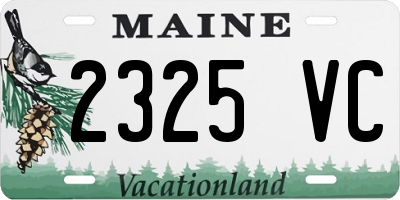 ME license plate 2325VC