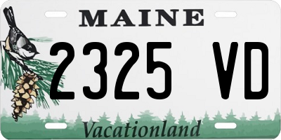 ME license plate 2325VD