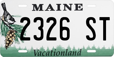 ME license plate 2326ST