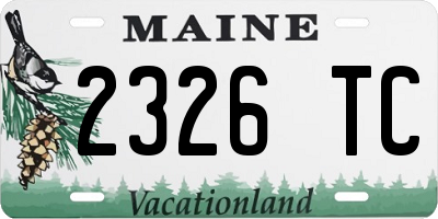 ME license plate 2326TC