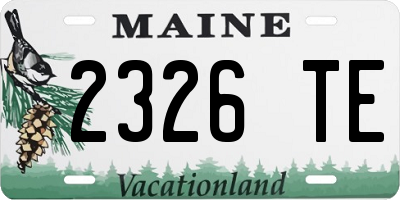 ME license plate 2326TE