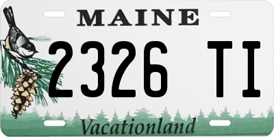 ME license plate 2326TI