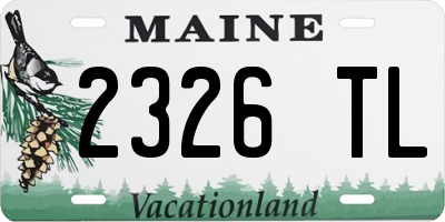ME license plate 2326TL