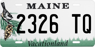 ME license plate 2326TQ