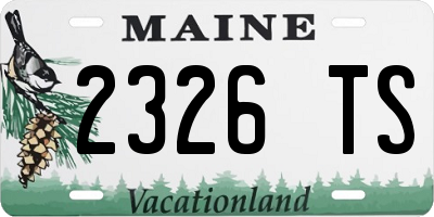 ME license plate 2326TS