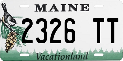 ME license plate 2326TT