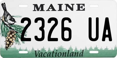ME license plate 2326UA