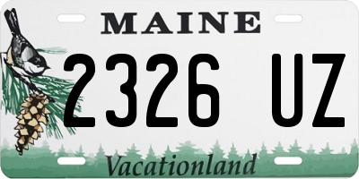 ME license plate 2326UZ