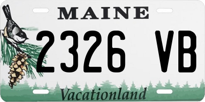 ME license plate 2326VB