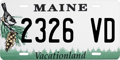 ME license plate 2326VD