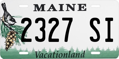 ME license plate 2327SI