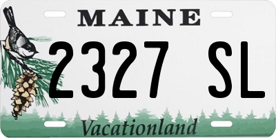 ME license plate 2327SL