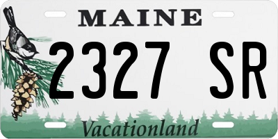ME license plate 2327SR