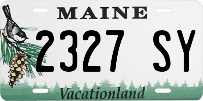 ME license plate 2327SY