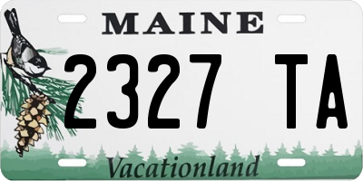 ME license plate 2327TA