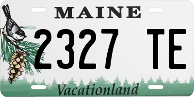 ME license plate 2327TE