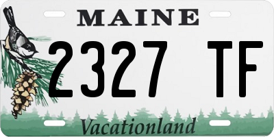ME license plate 2327TF