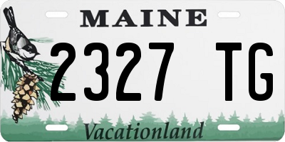 ME license plate 2327TG