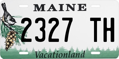 ME license plate 2327TH