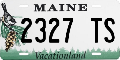 ME license plate 2327TS