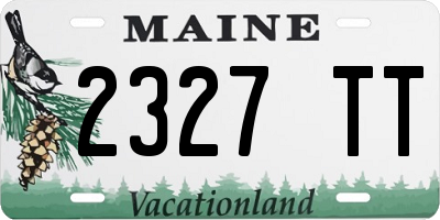 ME license plate 2327TT