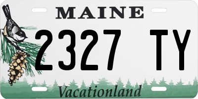 ME license plate 2327TY