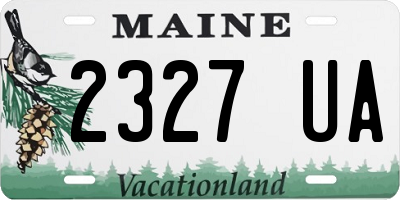 ME license plate 2327UA