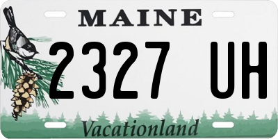 ME license plate 2327UH