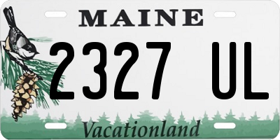 ME license plate 2327UL