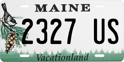 ME license plate 2327US