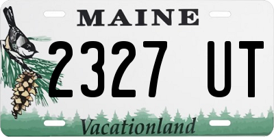 ME license plate 2327UT