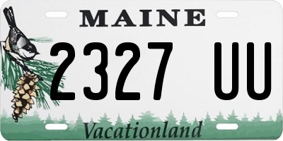 ME license plate 2327UU