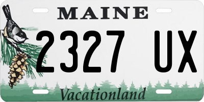 ME license plate 2327UX