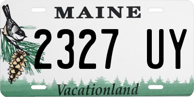 ME license plate 2327UY